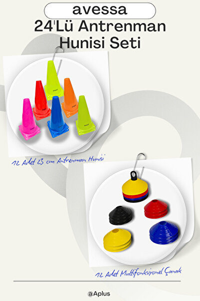 AVESSA 24'lü Antrenman Hunisi ve Çanağı Hız, Çeviklik ve Koordinasyon Seti Pr...