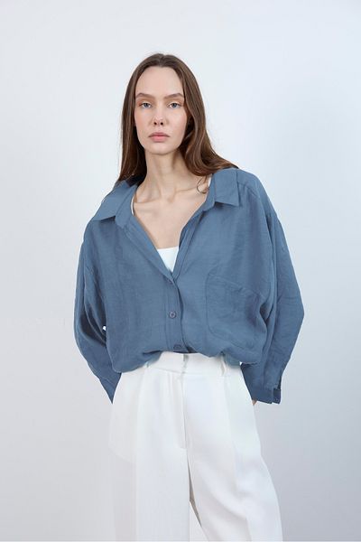dml giyim Low Shoulder Oversize Shirt