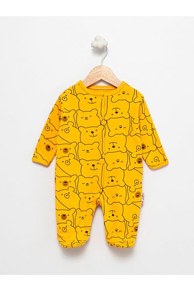 Alihan 100% Cotton Teddy Bear Patterned Unisex 3-Piece Baby Rompers