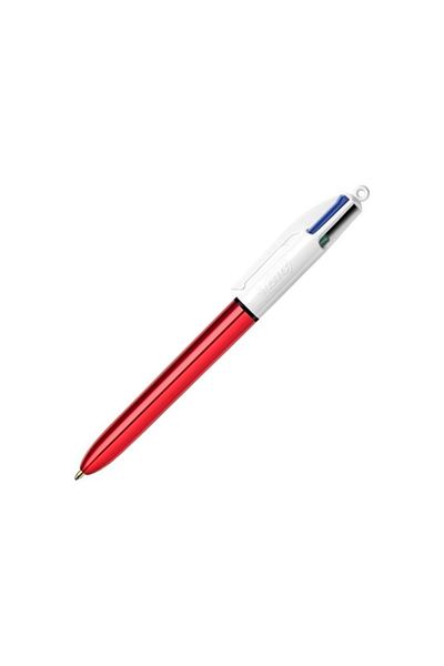 Bic 4 Colors Shine Metallic Red Ballpoint Pen 4 Colors