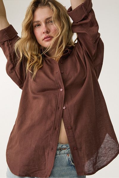 Stradivarius Linen blend shirt
