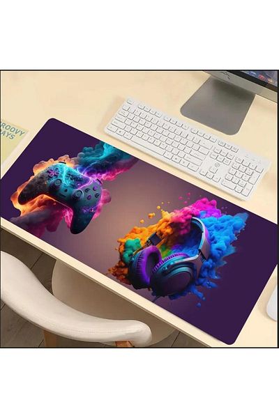 sgeteknoloji 70X30 cm 3D Gamepad Headset Design Non-Slip Base Speed Surface Player Mouse Pad Gaming