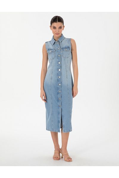 Pierre Cardin Light Blue Slim Fit Jean Dress 50306777 -Vr003