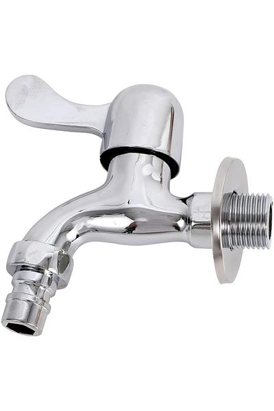 COOYA Steel Faucet, 150g- Lightweight Adjustable Water Tap, Anti-Leak Design, Water-Saving, Silver