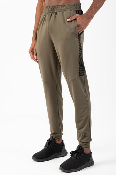 MARATON Regular Men's Ribbed Open Leg Khaki Sweatpants 21001