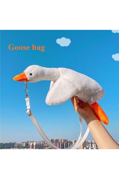 Choice Goose shoulder bag Fur Chicken Plush Bag Ugly Hen Shape Handbag Funny Kawaii Chicken Pendant Keychai