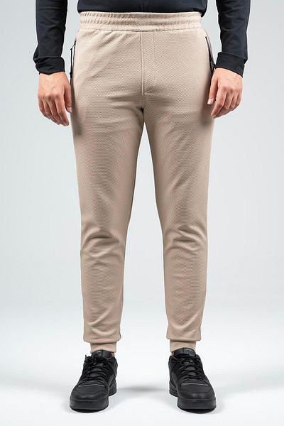 MARATON Regular Men's Ribbed Open Leg Mink Sweatpants 22658