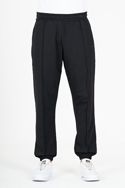 MARATON Oversized Men's Rubber Leg Black Sweatpants