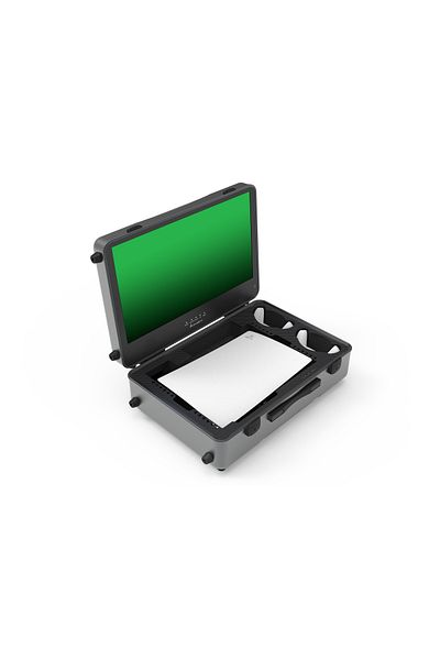 SHARX Quest Gaming Suitcase :24”QHD 165Hz,1ms,7W Yamaha Speaker,HDMI 2.1,3 USB--C,VRR, PS5/Xbox S