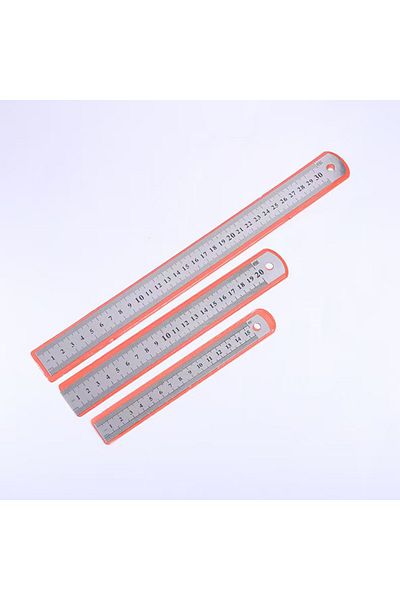 Choice 1pcs30cm20cm15cm Stainless Steel Double Side Straight Ruler Centimeter Inches Scale Metric Ruler Pre
