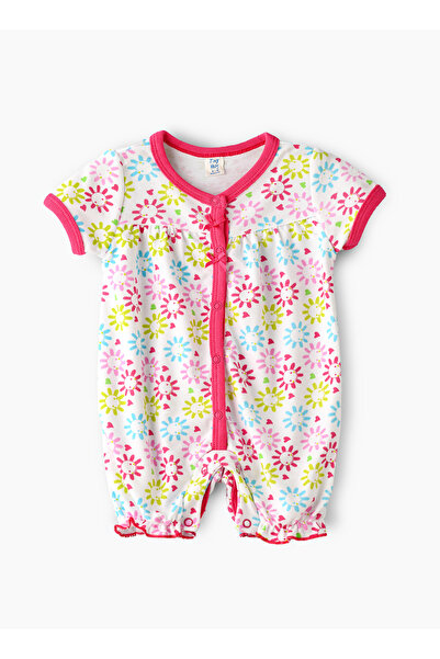 Basicxx Girls' Floral Print Short Sleeve Onesie