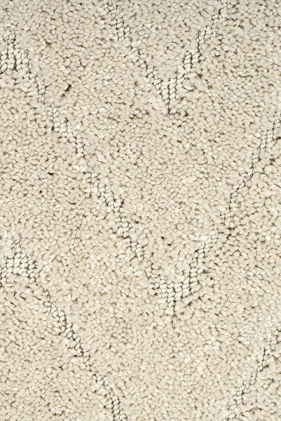 Raschel Carpet Moopy Krem Bukleli Yumuşak Zikzak Dokuma Yolluk Halı Salon Halısı LP6497_KREM
