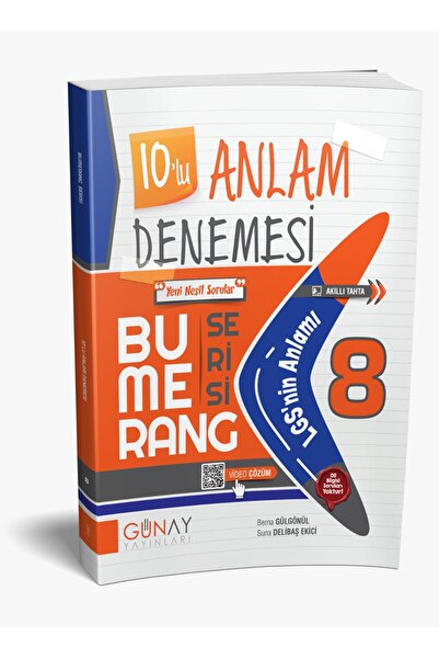 Günay Yayınları GÜNAY YAYINLARI 8. SINIF BUMERANG 10’LU ANLAM DENEMESİ