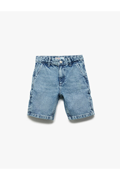 Koton Cep Detaylı Pamuklu Denim Şort