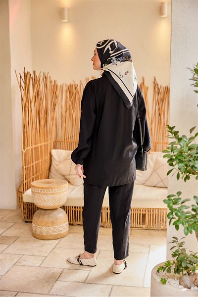 LOCCO Costum cu buzunar cu detaliu negru