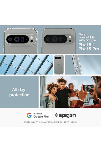 Spigen Ultra Hybrid designed for Google Pixel 9 Pro XL case cover - Crystal Clear