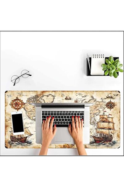 sgeteknoloji 70X30 CM HARTĂ DE ADVENTURĂ NOSTALGICĂ BAZĂ ANTIALUNECĂ SURFACĂ DE VITEZĂ MOUSE PAD GAMING