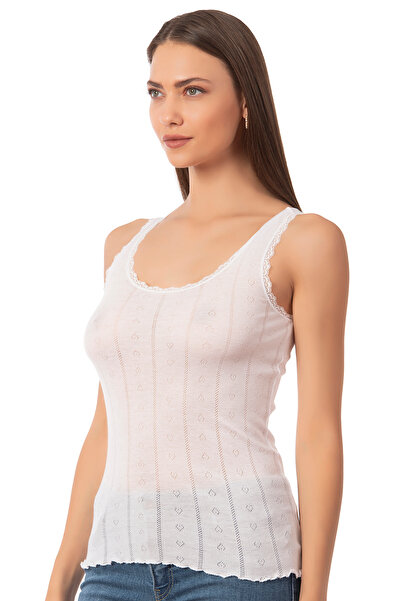 ÖZKAN underwear Özkan 23493 Women's Transfer Ribbed Flexible Soft Thick Strap Tank Top