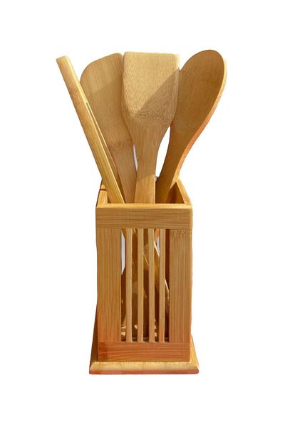 Hayveys home Σετ σερβιρίσματος κουταλιού Bamboo 5 τεμαχίων