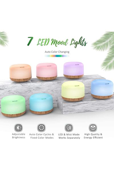 COOYA 5-In-1 Ultrasonic Aromatherapy Fragrant Humidifier,with 7-Color Light,Perfect for Relaxation