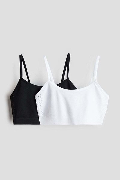 H&M 2-pack seamless jersey tops