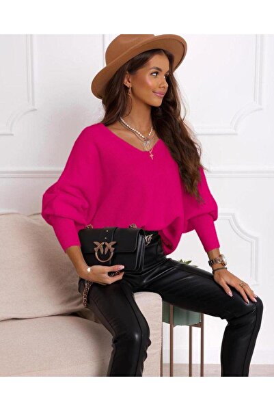 Marvella By Rasha بلوزة تريكو بفتحة رقبة على شكل حرف V