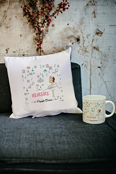 Hediyelen Hemşire Kupa Bardak ve Yastık Set 003