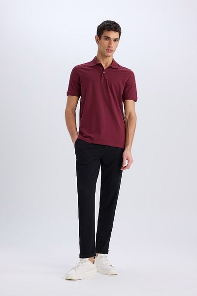 DeFacto 100% Cotton Regular Fit Short Sleeve Basic Plain Pique Fabric Polo T-Shirt C1293Ax25Sp