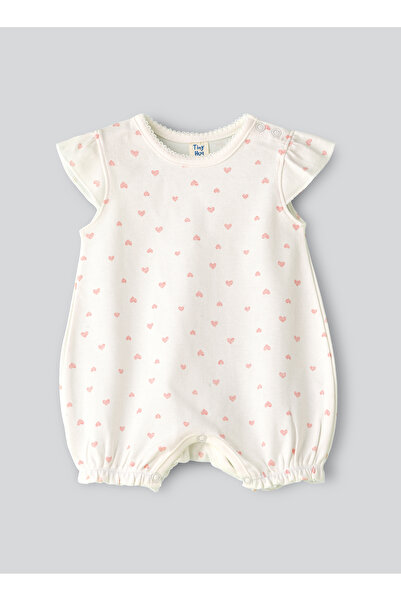 Basicxx رومبير قطني بطبعة قلب للبنات الصغار