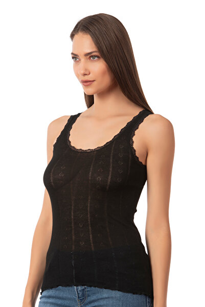 ÖZKAN underwear Özkan 23493 Women's Transfer Ribbed Flexible Soft Thick Strap Tank Top