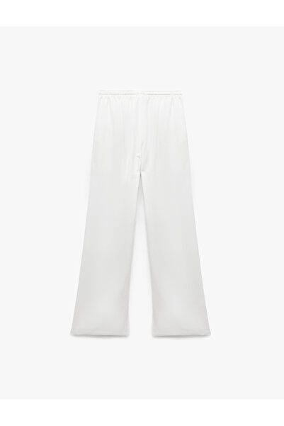 Koton Παντελόνι βισκόζης με φαρδύ πόδι με κορδόνια και τσέπες