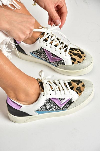 Fox Shoes U 973727209   Pantofi sport alb/leopard