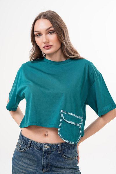 Figo Basic Pocket Detailed T-Shirt