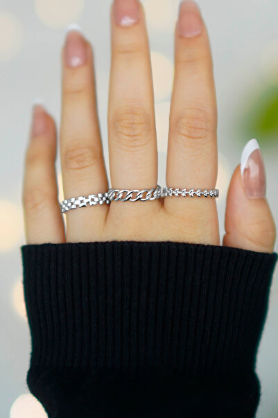 TREND COLLECTİON مجموعة خواتم نسائية أنيقة من الفضة الإسترليني قابلة للتعديل ...