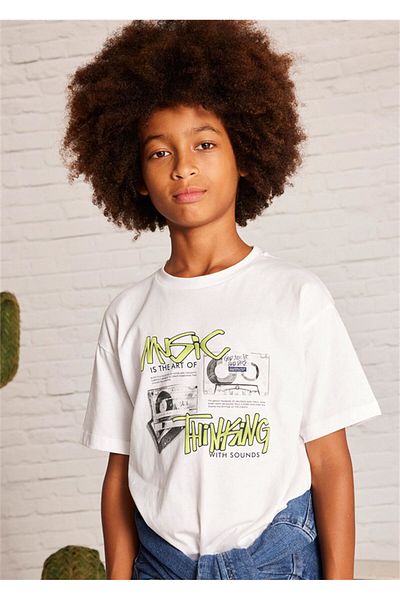 MAYORAL Boys Graffiti 2 Pcs T-Shirt Set Navy Blue-White 6018