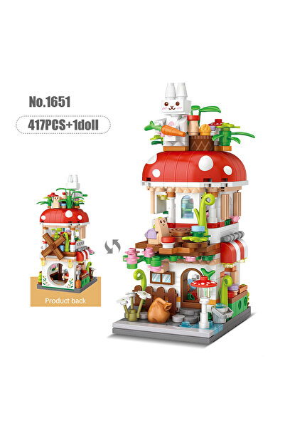 Choice1 1651 No box City Street View Mini Building Blk Cartoon Mushroom House...