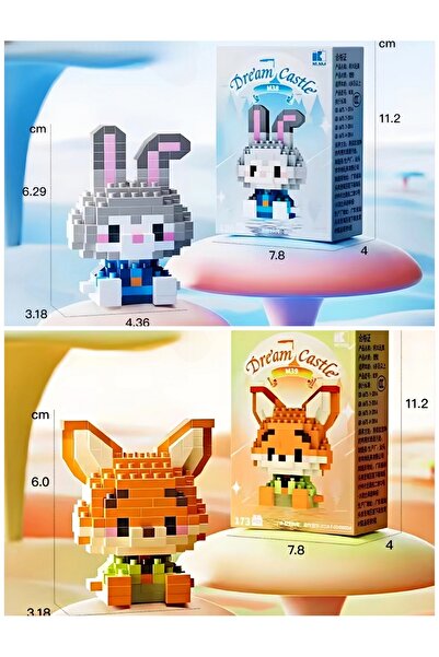 Dek Toy Store Bricks Premium Seri Yeni Stil Nick Wild - Judy Hopps Zootropolis Figür3d Puzzle Yapboz Hediye Hobi