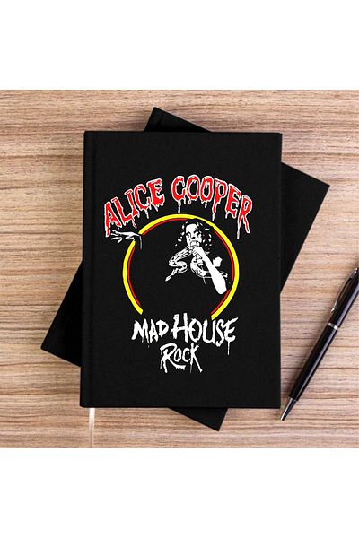 Z zepplin Caiet de pânză neagră Alice Coper Mad House