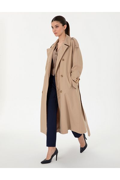 Pierre Cardin Beige Oversize Trench Coat 50300859 -Vr011