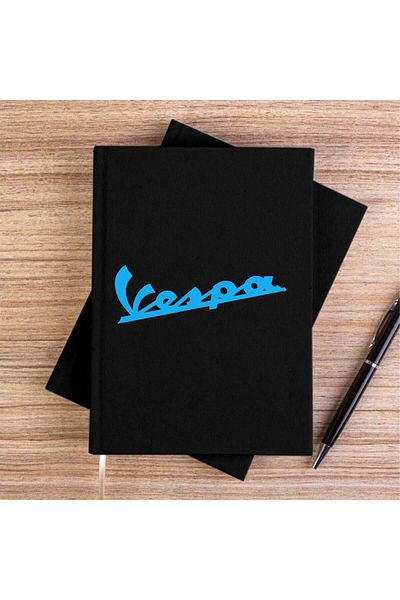 Z zepplin Caiet de pânză Vespa Text Albastru Negru