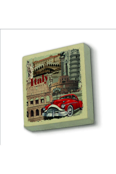 Souvenest İtalya Görseli Baskılı Taş Magnet 5X5