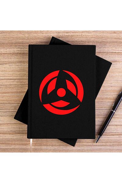 Z zepplin Caiet de pânză neagră cu logo Naruto Pocket