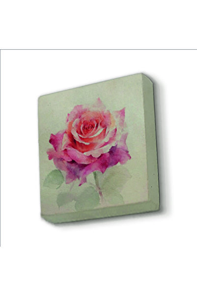 Souvenest زخرفة ثلاجة من الحجر الطبيعي المطبوع باللون الوردي Magnetkrg-151