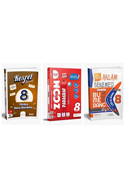 Günay Yayınları GÜNAY YAYINCILIK 8. SINIF KEŞFET TÜRKÇE + ZOOM PARAGRAF + ANL...