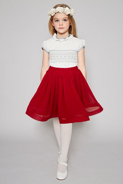 By Piera Chiffon Flounce Children's Skirt 0898