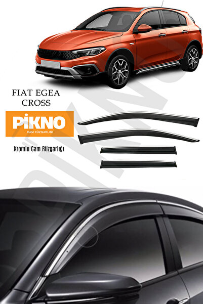 pikno Fiat Egea Sedan Hatchback Uyumlu Kromlu Cam Rüzgarlığı 4'lü Set A+ Plus