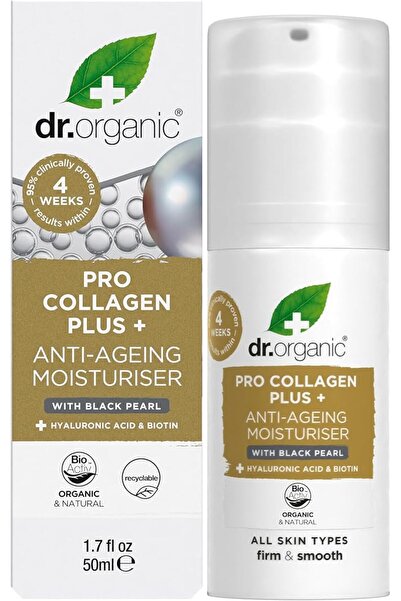 Dr. Organic دكتور أورجانيك برو كولاجين مع اللؤلؤ الأسود، طبيعي، خالي من البارابين وSLS، 50 مل