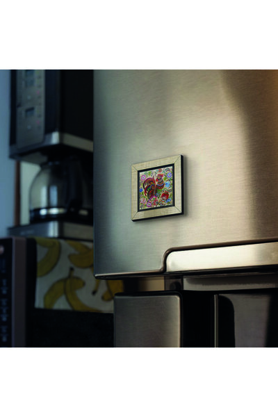 Souvenest Rooster Printed MDF Magnetkrg-158 Refrigerator Ornament