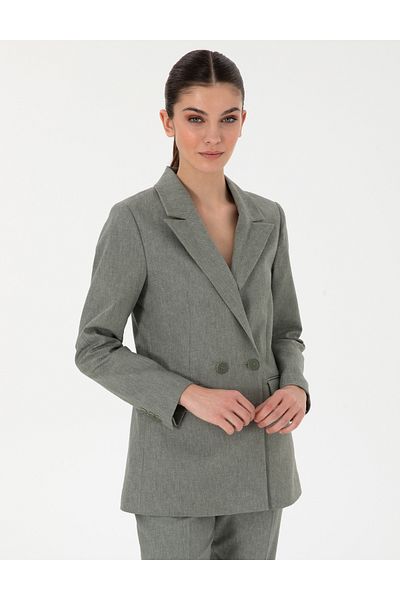 Pierre Cardin Khaki Slim Fit Linen Blend Jacket 50299966-Vr027