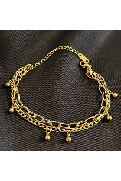 Zeyn Jeweler Model Gold Steel Bracelet